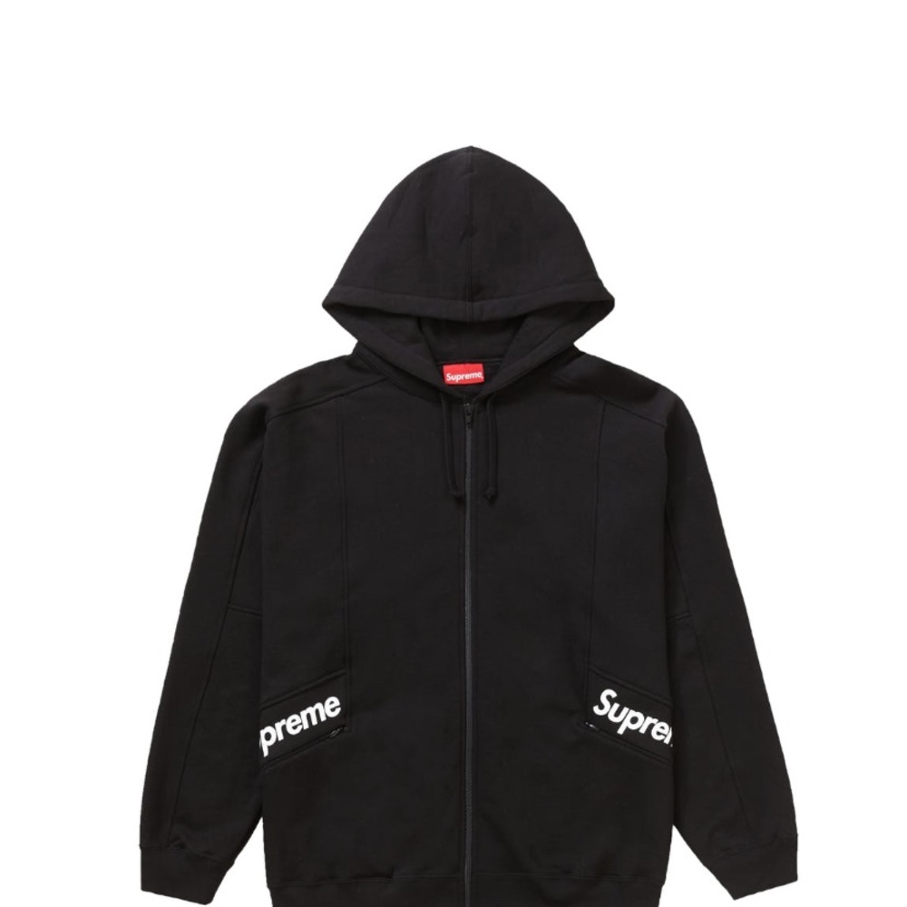 Supreme color blocked hooded sweatshirt
